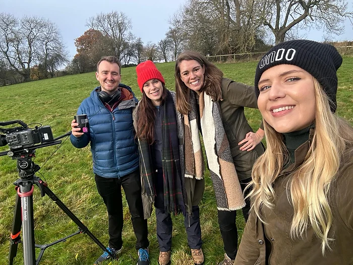 Nomadic UK filming in a field for UnDo Carbon