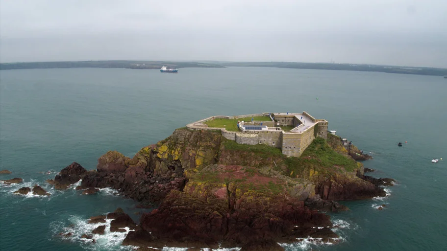 drone shot of thorne Island taken on a 4k DJI Inspire 2 camera